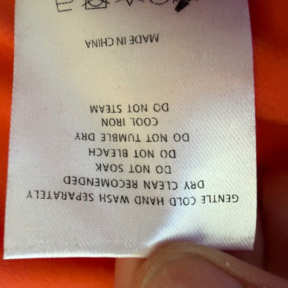 White Fox Strapless Mini Dress Orange Metallic Tie Up Back Vintage Y2K Baddie XS - Picture 13 of 13